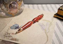 Load image into Gallery viewer, "Shelby" Pink Ivory & Rose Gold Twist Pen