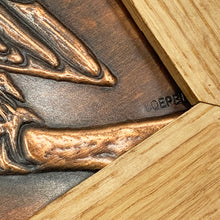 Load image into Gallery viewer, Framed Great Horned Owl Copper Tin