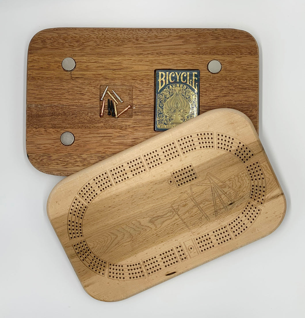 Birdseye Maple & Tornillo Cribbage Board & Set