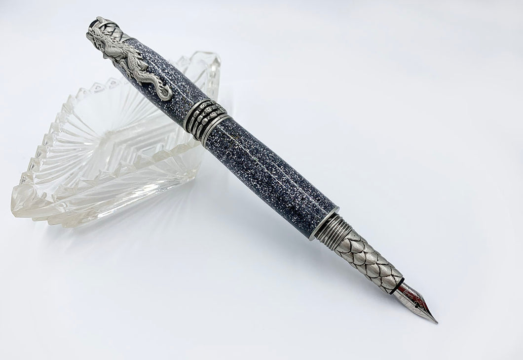 Silver Dragon Fountain Pen