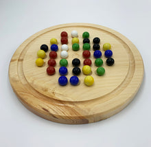 Load image into Gallery viewer, Wooden Marble Solitaire Board Game
